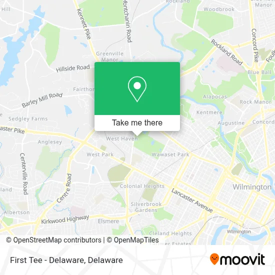 First Tee - Delaware map