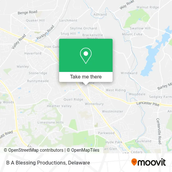 B A Blessing Productions map