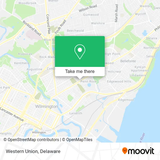 Western Union map
