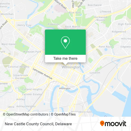 New Castle County Council map