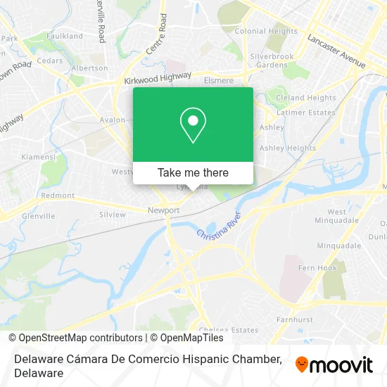 Delaware Cámara De Comercio Hispanic Chamber map