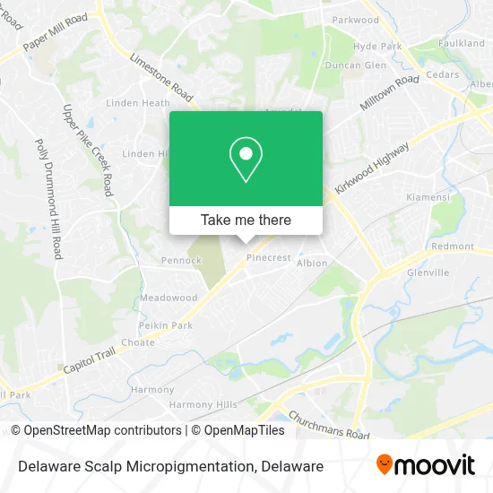 Delaware Scalp Micropigmentation map