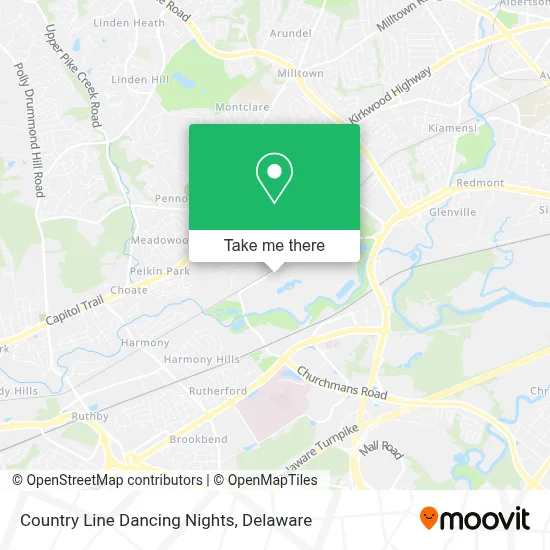Country Line Dancing Nights map