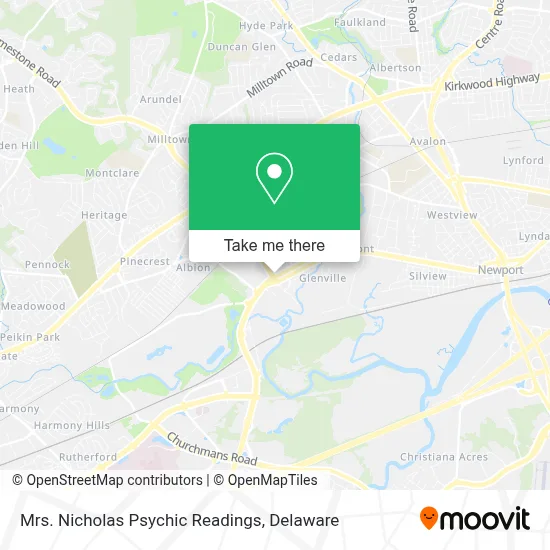 Mrs. Nicholas Psychic Readings map