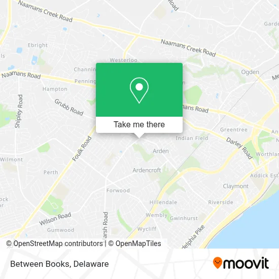 Between Books map
