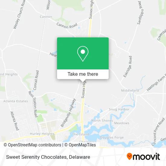Sweet Serenity Chocolates map