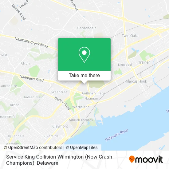 Service King Collision Wilmington (Now Crash Champions) map