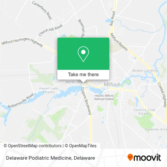 Delaware Podiatric Medicine map