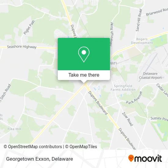 Georgetown Exxon map