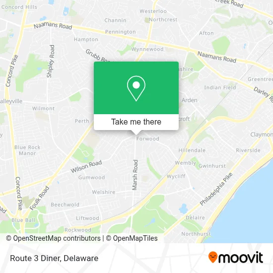 Route 3 Diner map