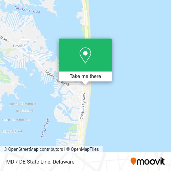 MD / DE State Line map