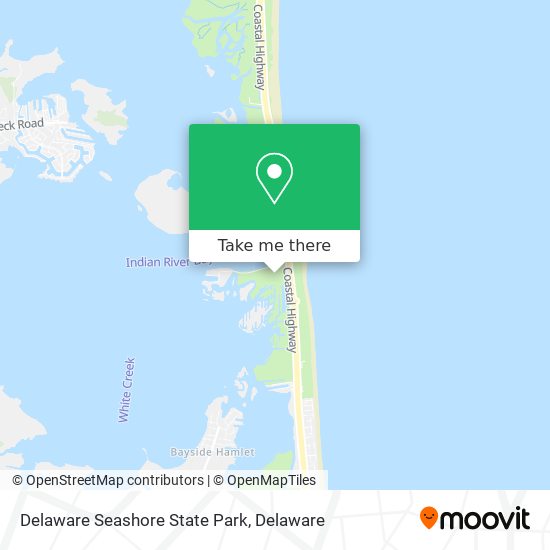 Delaware Seashore State Park map