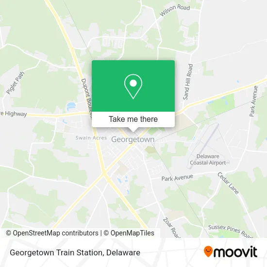 Georgetown Train Station map