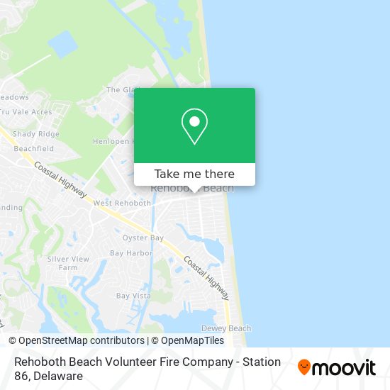 Mapa de Rehoboth Beach Volunteer Fire Company - Station 86