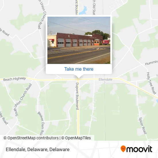 Ellendale, Delaware map