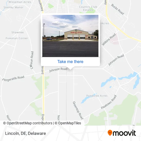 Lincoln, DE map