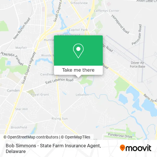 Bob Simmons - State Farm Insurance Agent map