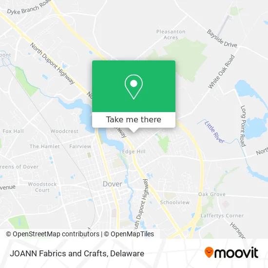 JOANN Fabrics and Crafts map
