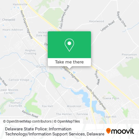 Mapa de Delaware State Police: Information Technology / Information Support Services