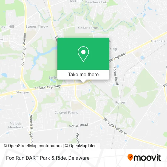 Fox Run DART Park & Ride map