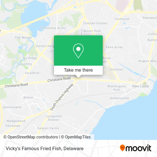 Vicky's Famous Fried Fish map