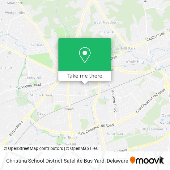 Christina School District Satellite Bus Yard map