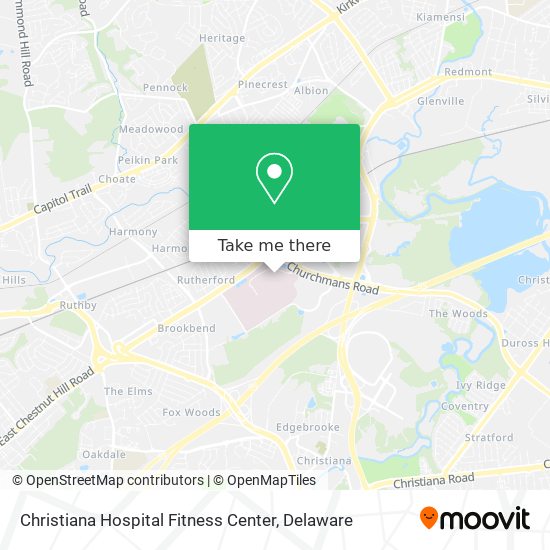 Christiana Hospital Fitness Center map