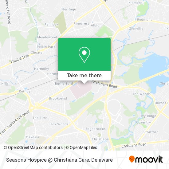 Mapa de Seasons Hospice @  Christiana Care