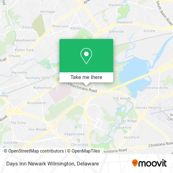Days Inn Newark Wilmington map