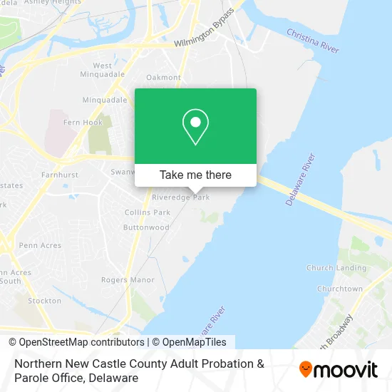 Northern New Castle County Adult Probation & Parole Office map