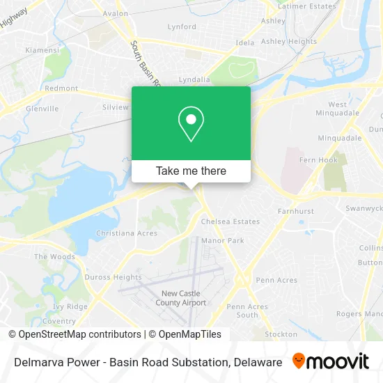 Delmarva Power - Basin Road Substation map