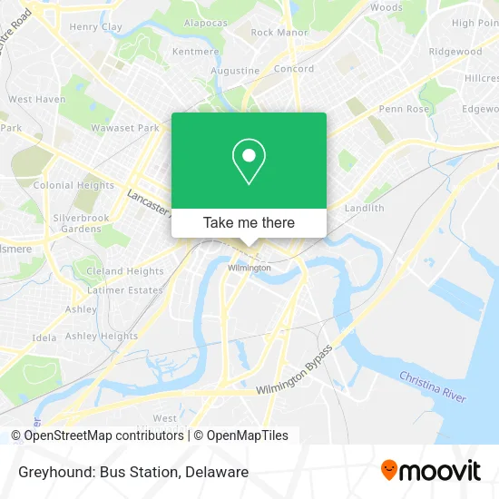 Mapa de Greyhound: Bus Station