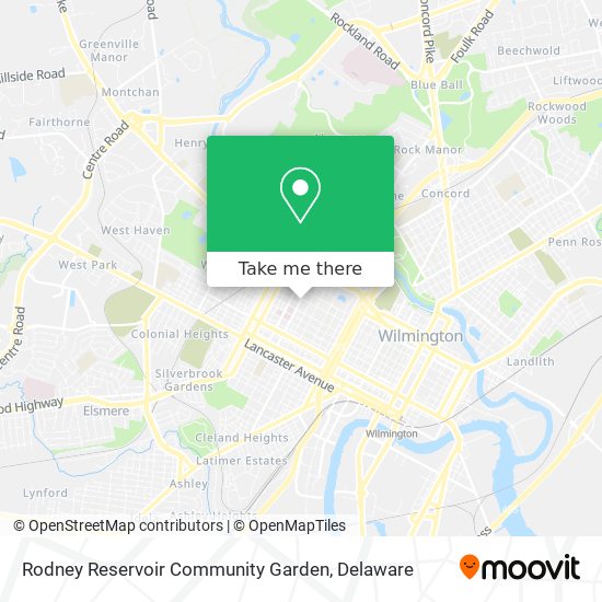 Rodney Reservoir Community Garden map