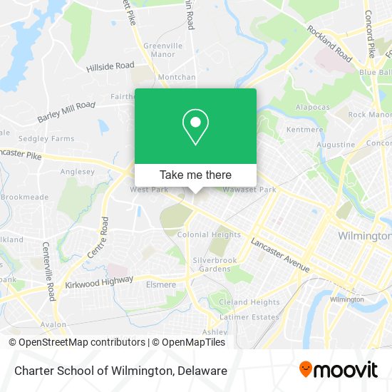 Charter School of Wilmington map