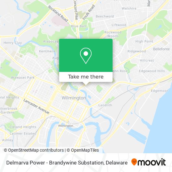 Mapa de Delmarva Power - Brandywine Substation