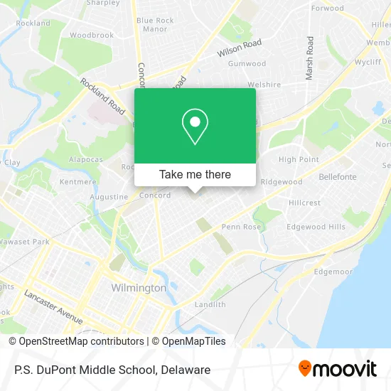 P.S. DuPont Middle School map