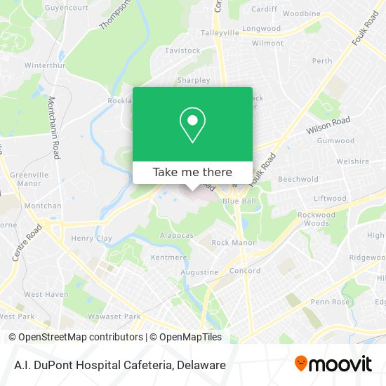 Mapa de A.I. DuPont Hospital Cafeteria