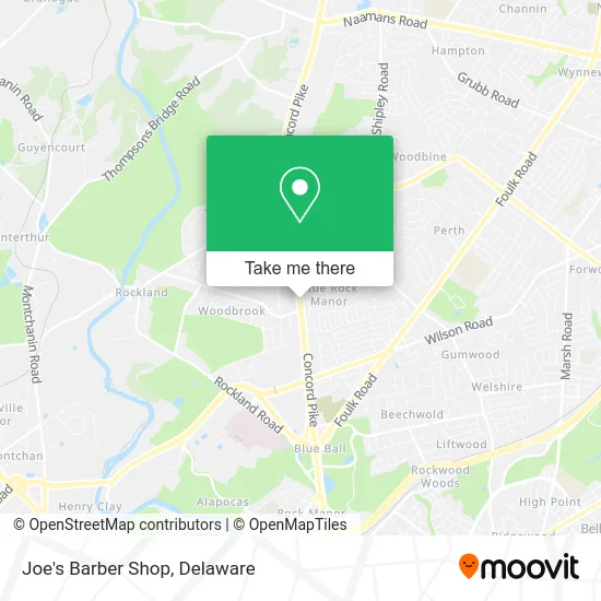 Joe's Barber Shop map