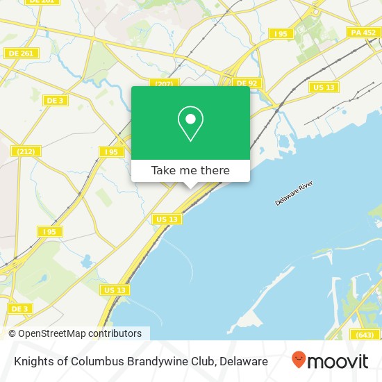 Mapa de Knights of Columbus Brandywine Club