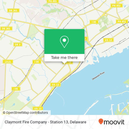 Mapa de Claymont Fire Company - Station 13