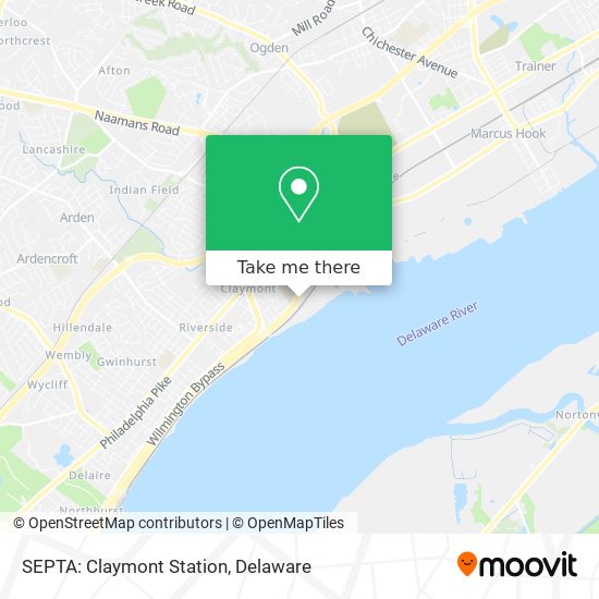 SEPTA: Claymont Station map