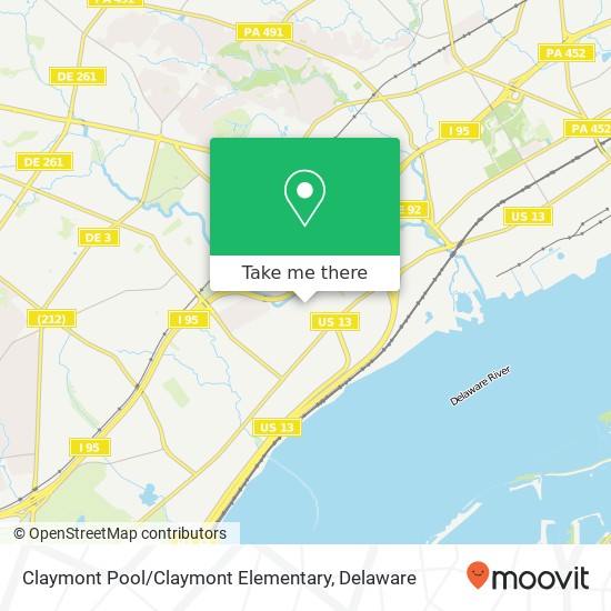 Claymont Pool / Claymont Elementary map