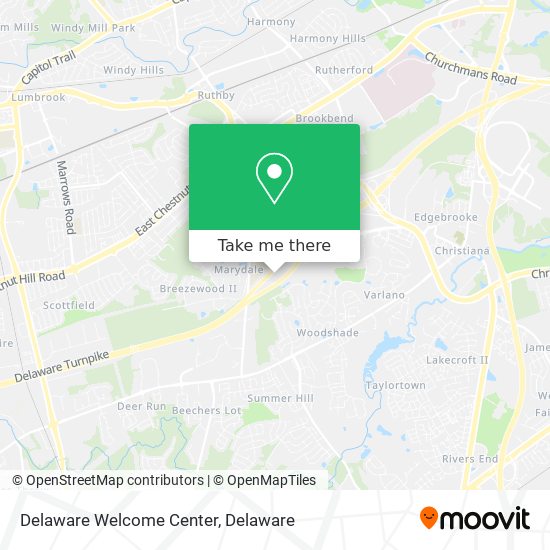 Mapa de Delaware Welcome Center