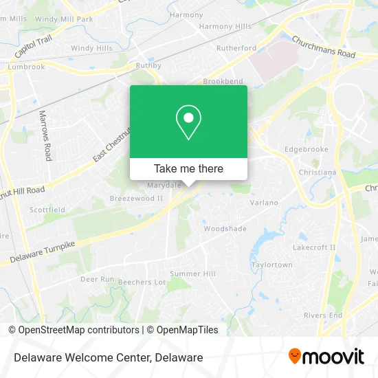 Delaware Welcome Center map