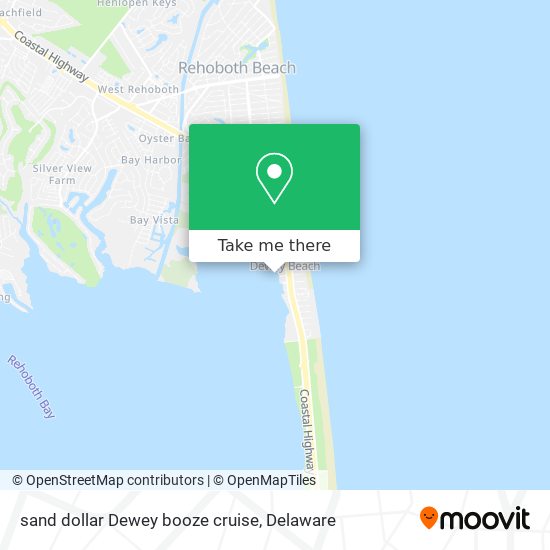 sand dollar Dewey booze cruise map