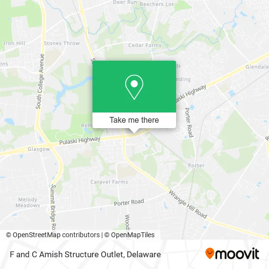 F and C Amish Structure Outlet map