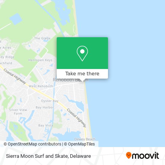 Sierra Moon Surf and Skate map
