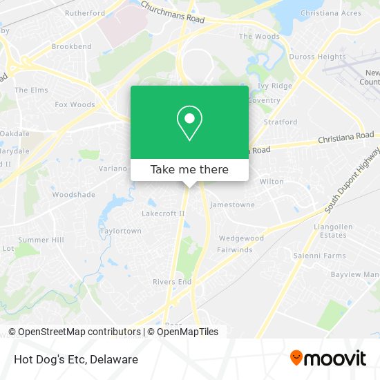 How to get to Hot Dog's Etc in Bear by Bus?
