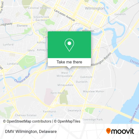 DMV Wilmington map