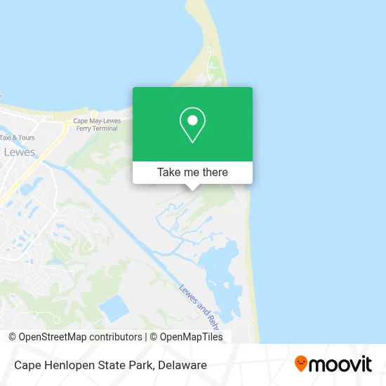 Cape Henlopen State Park map